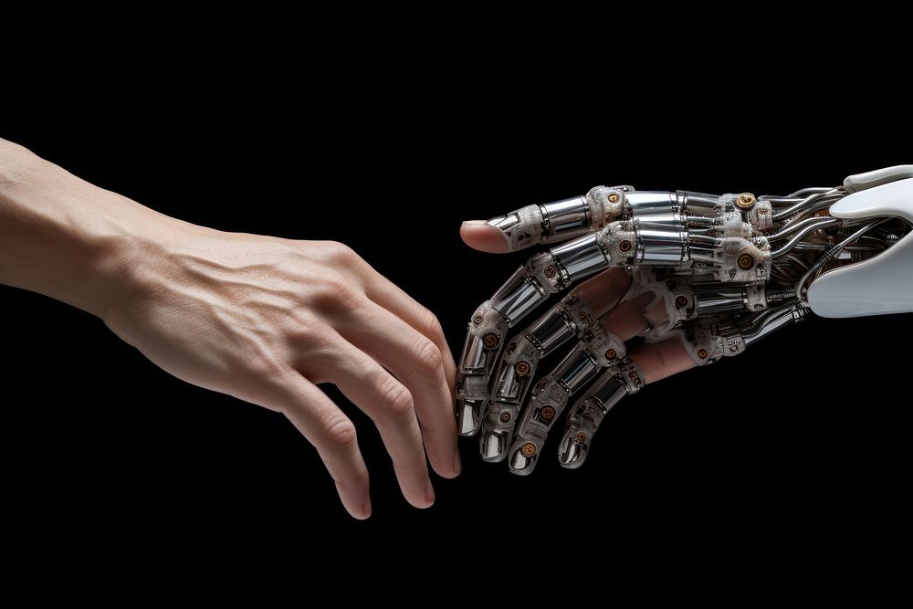 Holding hands robot adult electronics.
