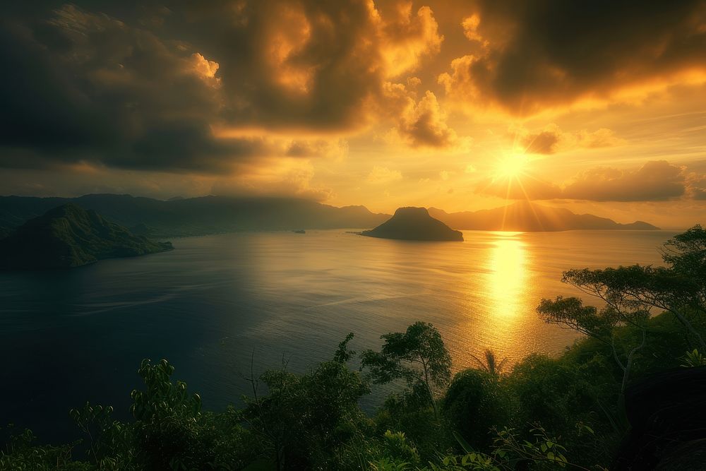 Indonesia landscape outdoors horizon.