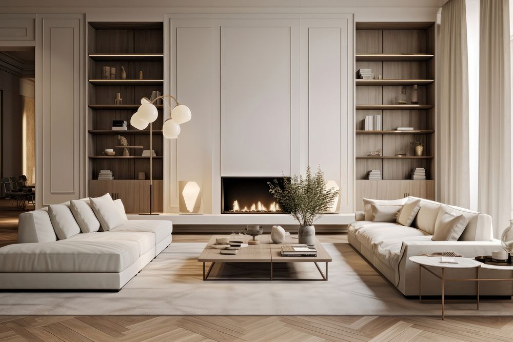 Interior design architecture furniture fireplace.