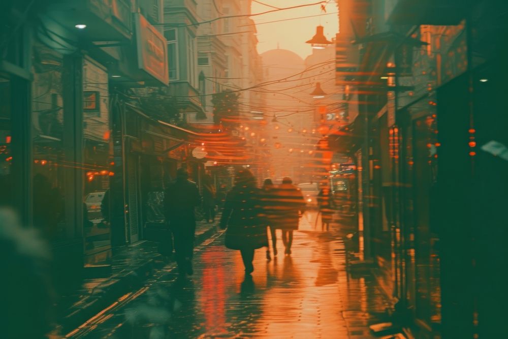 Istanbul street light city.