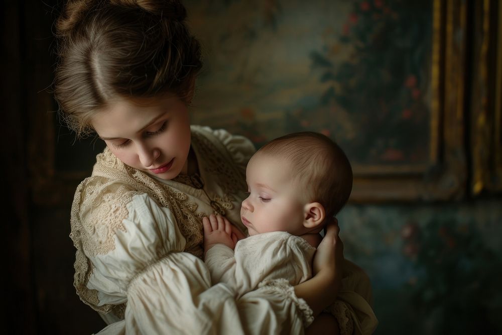 Russian mother holding a baby photography portrait togetherness.