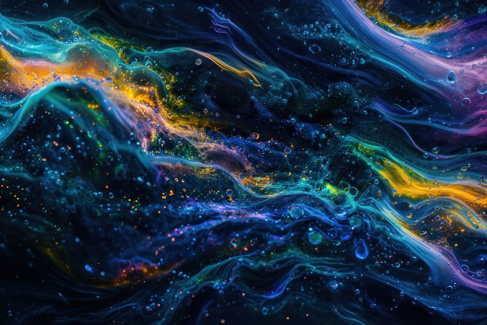 Bioluminescence deep sea space backgrounds astronomy.