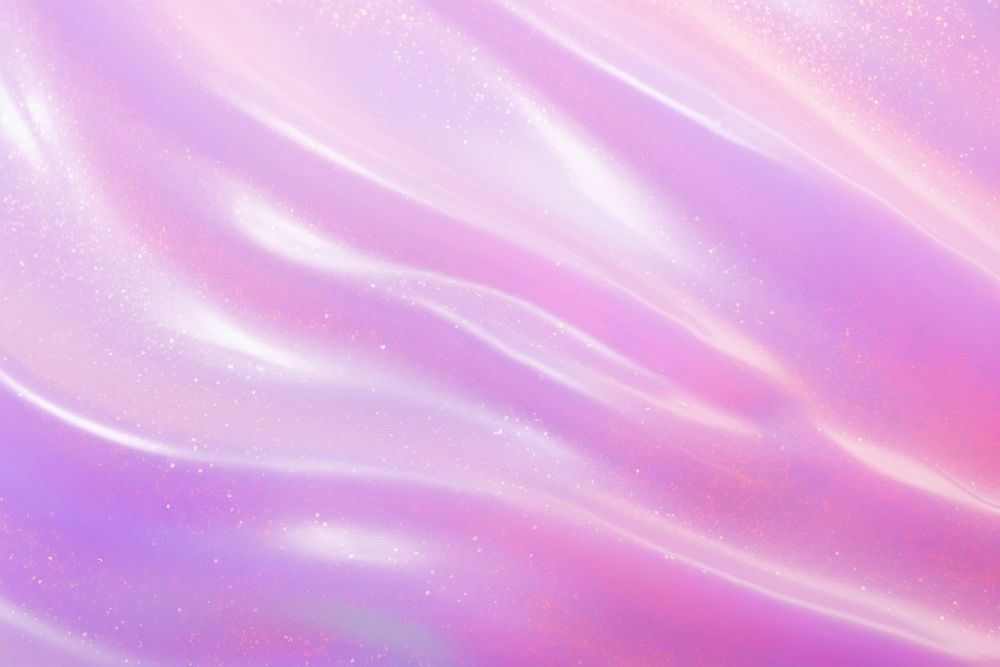 Pink liquid backgrounds purple silk.