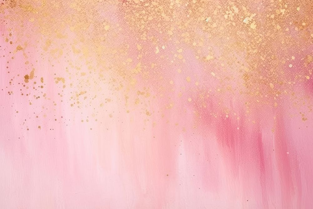 Glitter pink watercolor gold background gold dust.