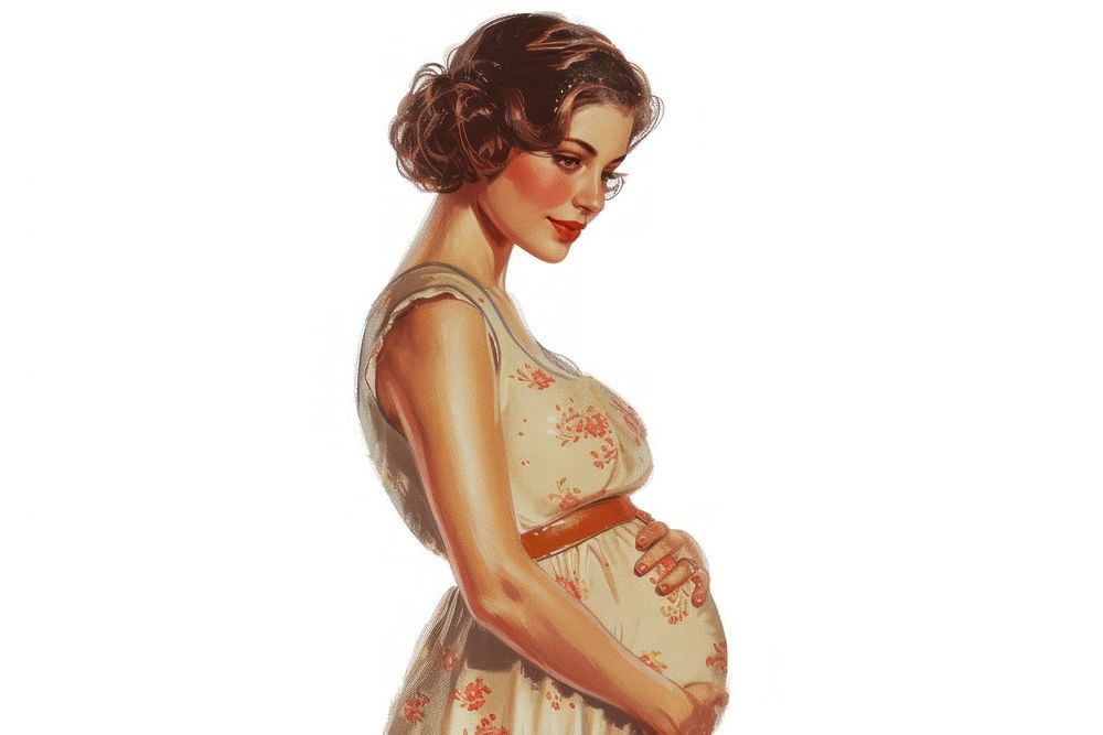Pregnant mother portrait adult dress.
