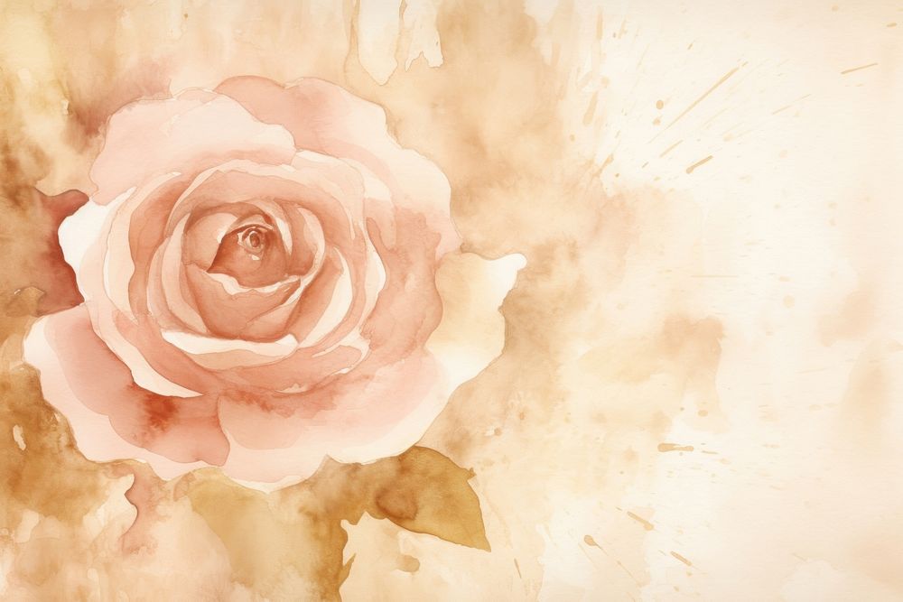 Rose watercolor background painting backgrounds flower.