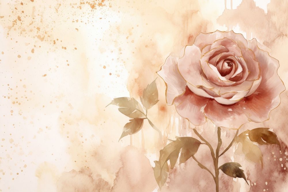 Rose watercolor background backgrounds painting flower.