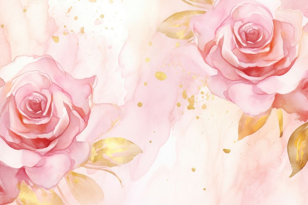 Rose watercolor background backgrounds painting flower.