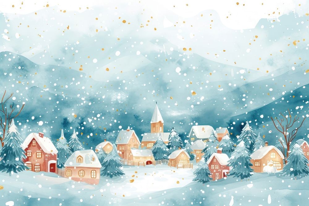 Gold accents snow backgrounds christmas.