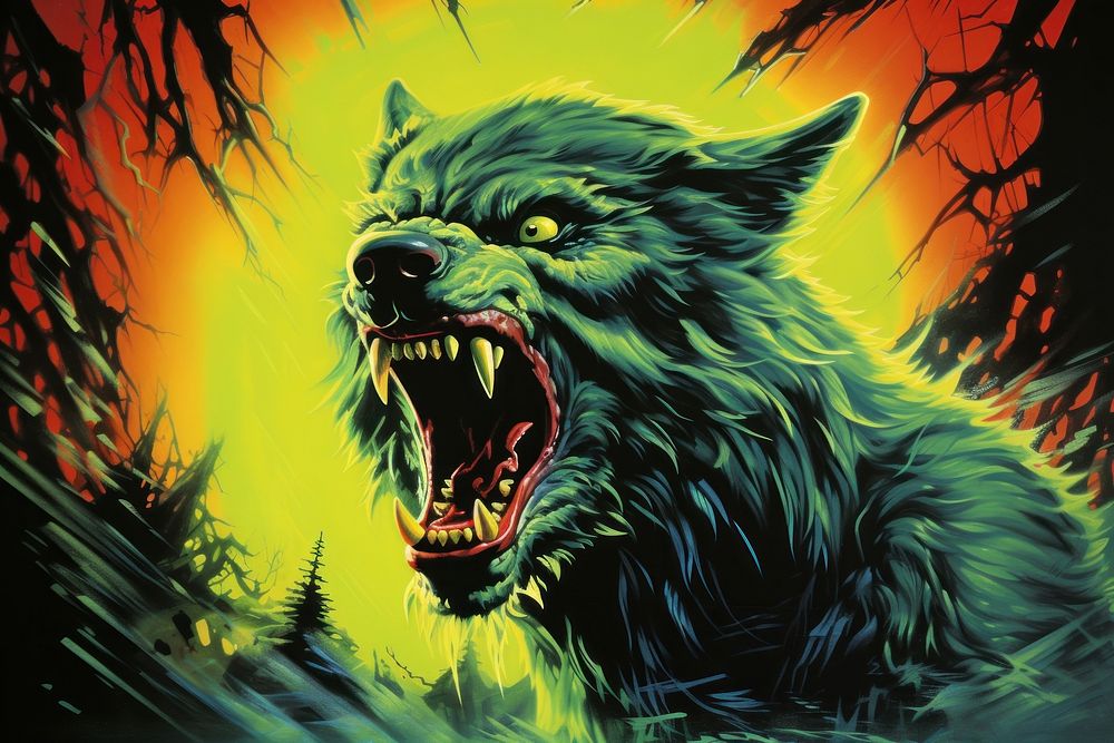 A werewolf animal mammal pet.