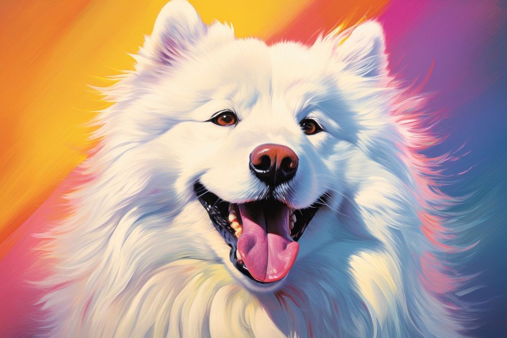 Samoyed dog samoyed mammal animal.