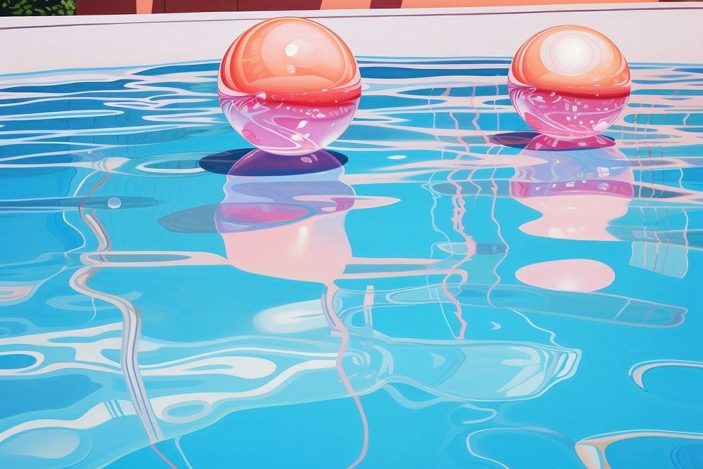 Pool water aesthetic reflection swimwear sunlight.