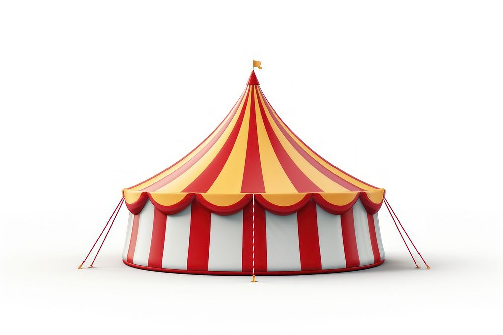 Circus tent recreation white background architecture.