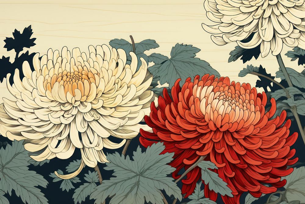 Chrysanthemum flower art backgrounds.