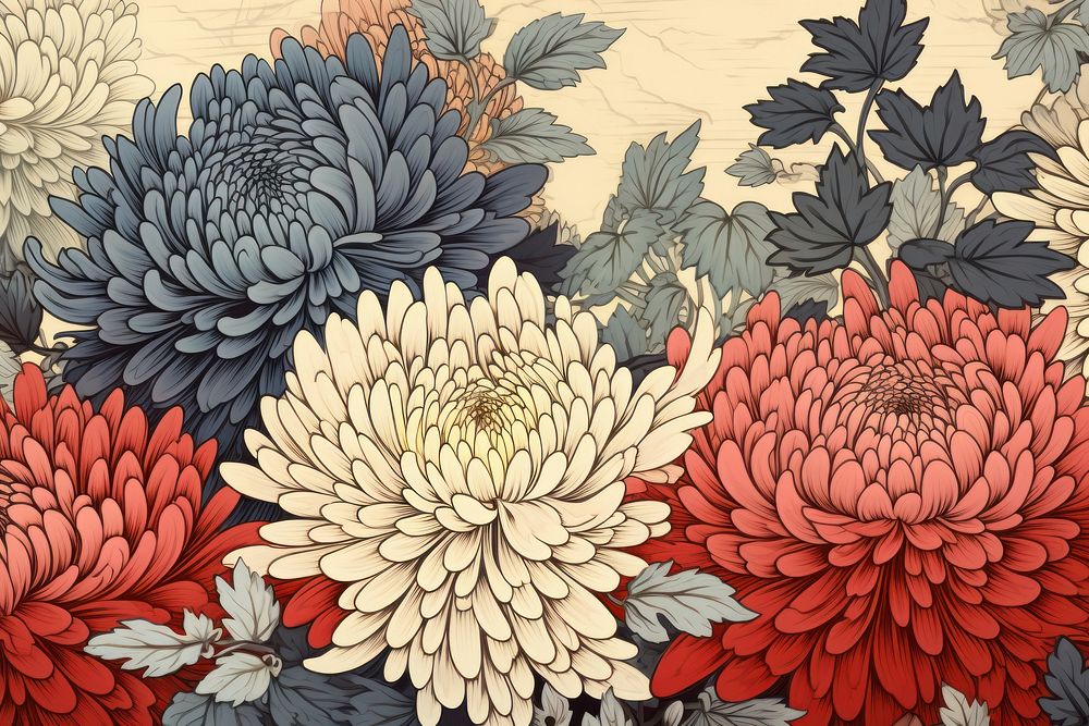 Chrysanthemum flower art backgrounds.