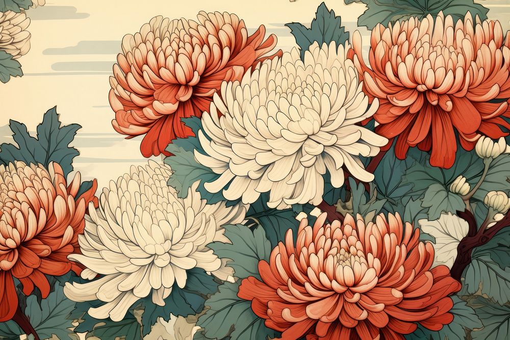 Chrysanthemum flower art backgrounds.