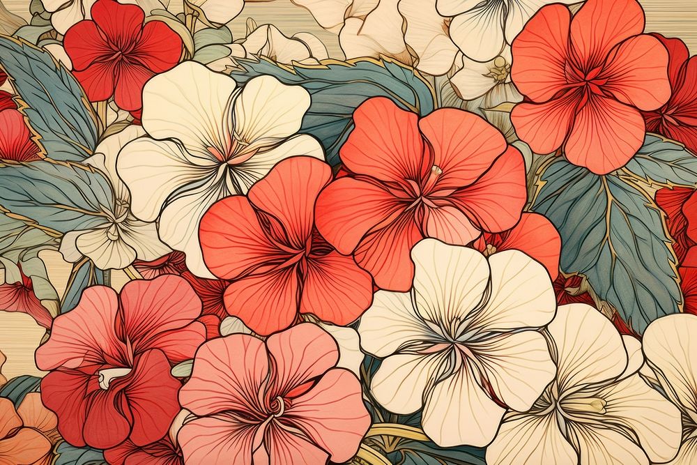 Colorful primrose flower art backgrounds.