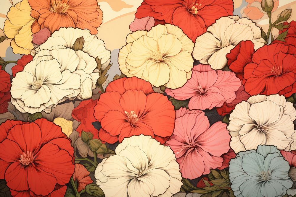Colorful primrose flower art backgrounds.
