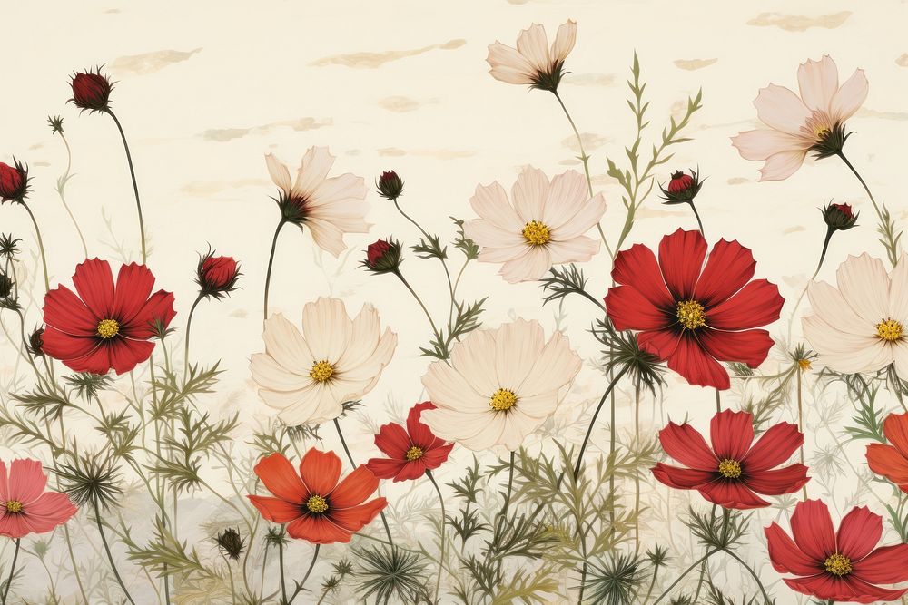 Cosmos flowers art backgrounds outdoors.