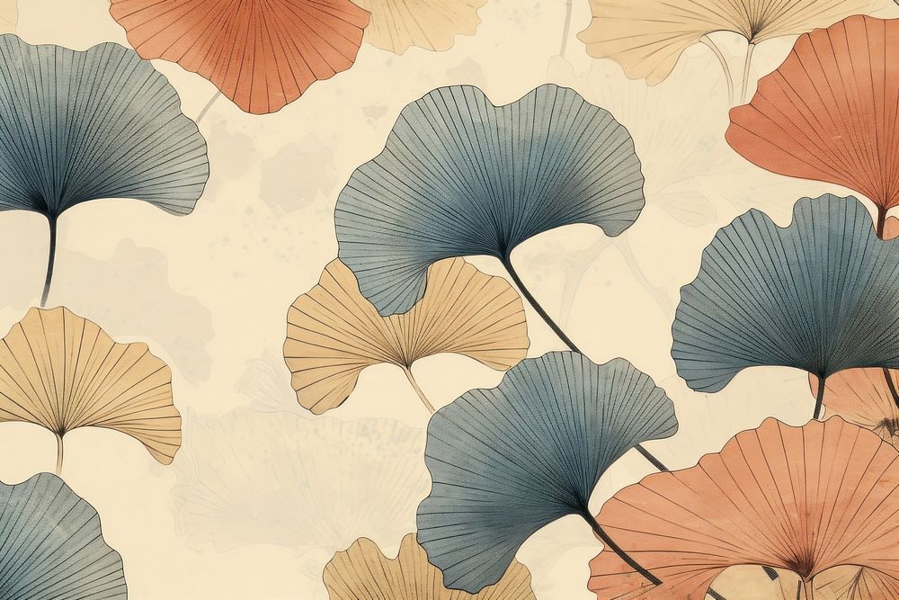 Ginkgo leaf art backgrounds pattern.