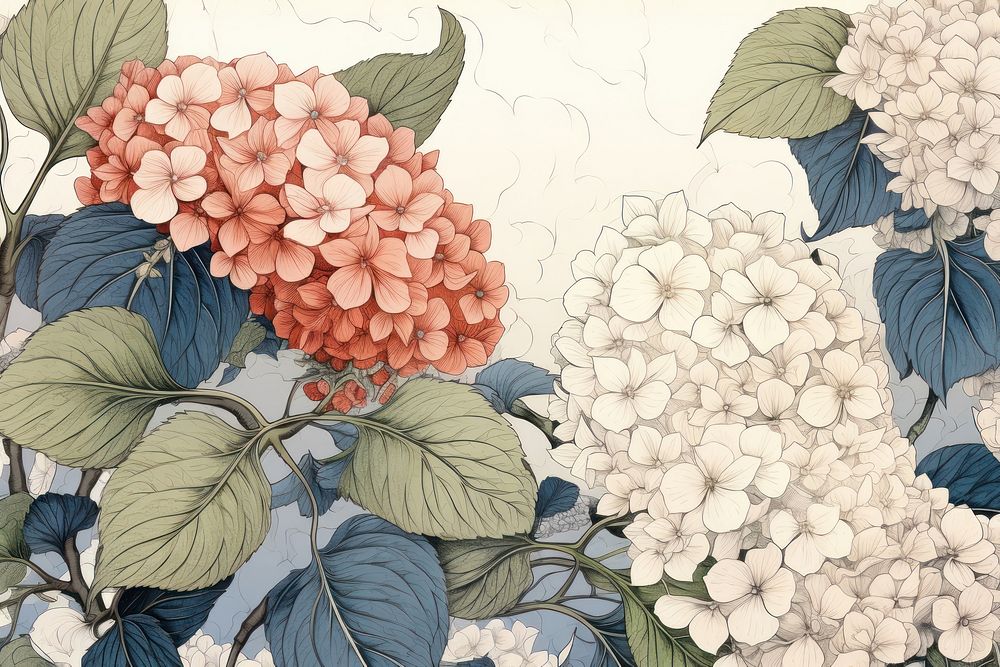 Hydrangea flower art backgrounds.