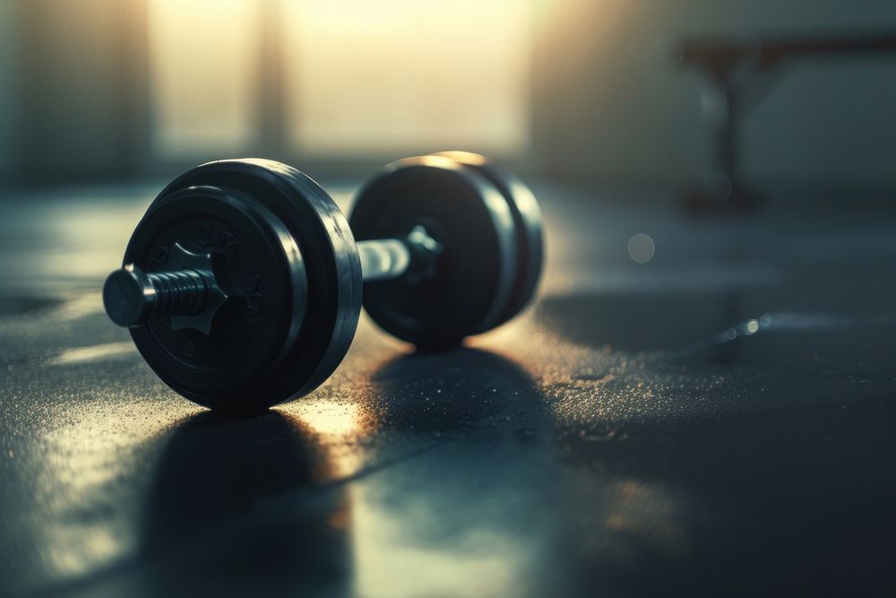 Dumbbells gym sports weightlifting.