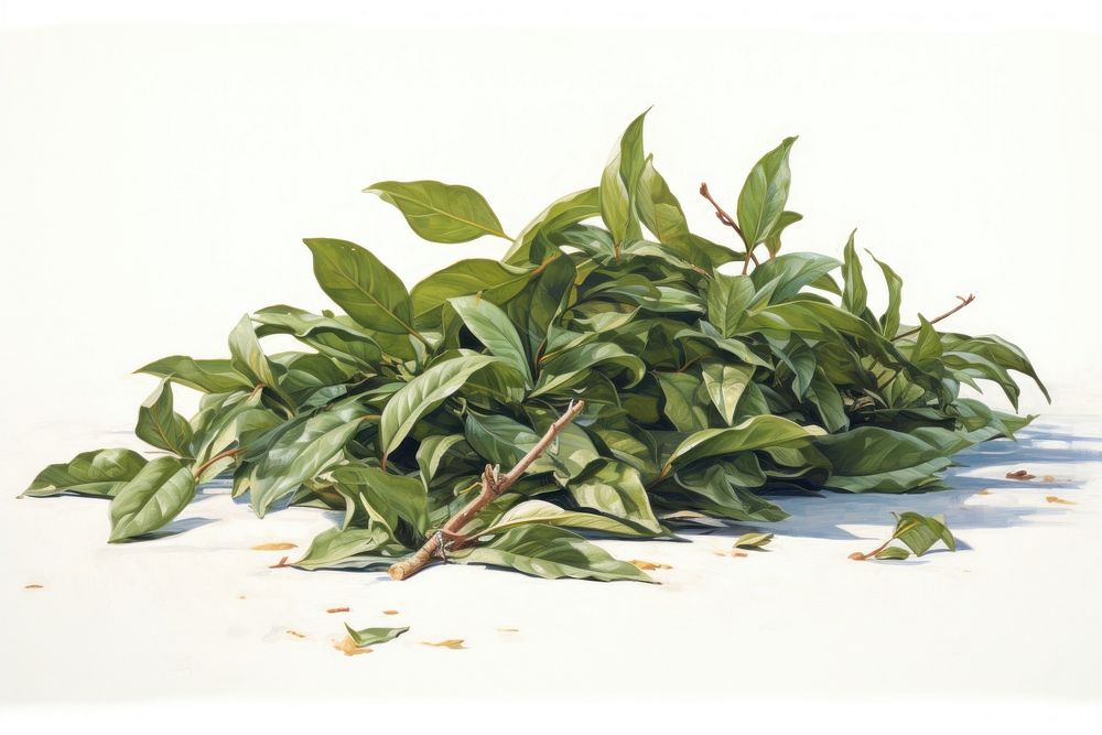 Tea leaves plant herbs leaf.