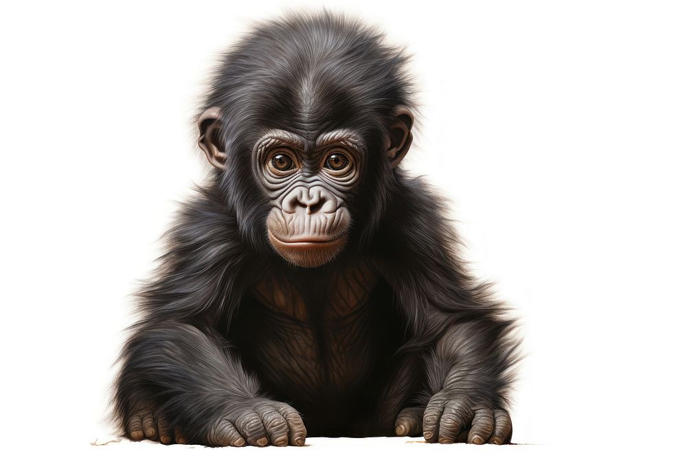 A baby gorilla wildlife mammal monkey.