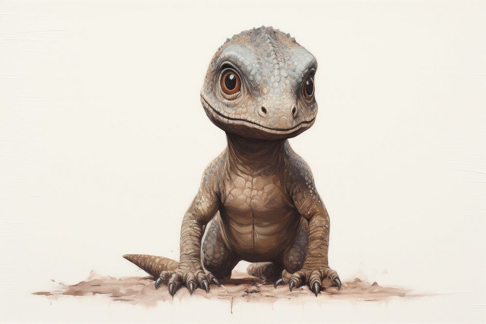 A baby dinosaur reptile animal lizard.