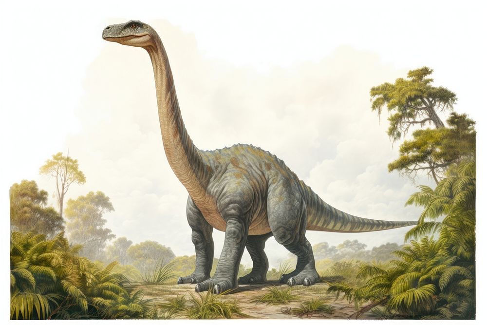 A Brachiosaurus dinosaur reptile animal wildlife.