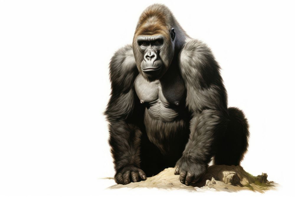 A gorilla wildlife monkey mammal.
