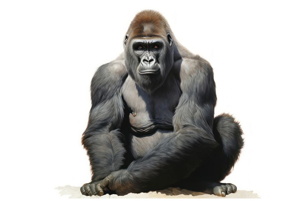A gorilla wildlife monkey mammal.