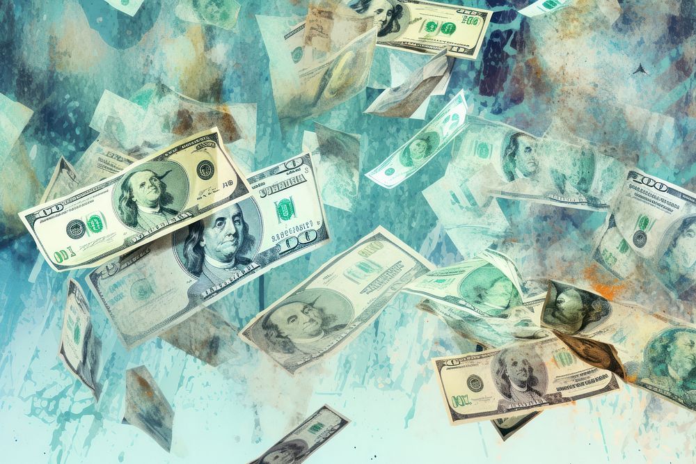 Falling bank notes background money backgrounds dollar.