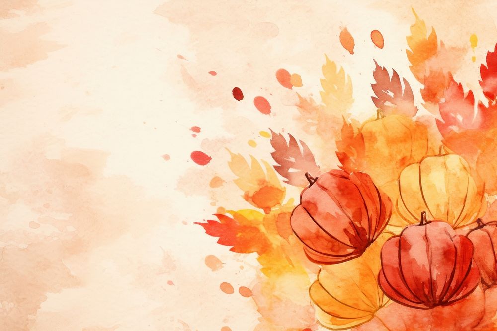 Festive Thanksgiving aesthetic background backgrounds painting pattern.