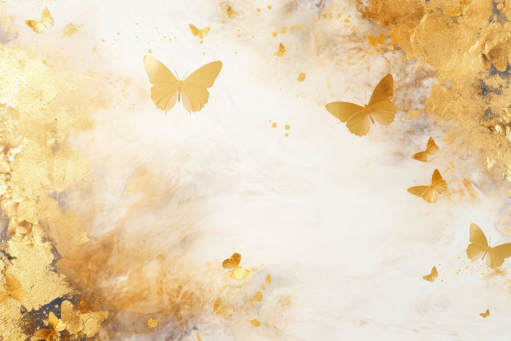 Sparkly gold aesthetic background backgrounds butterfly outdoors.