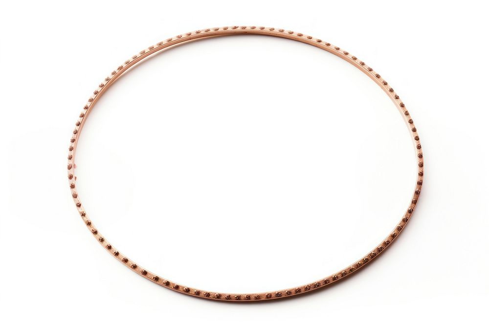 Oval bracelet jewelry white background.