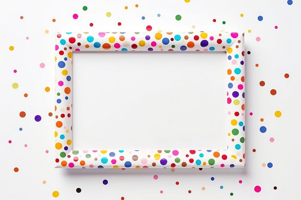 Pop colorful backgrounds confetti frame.