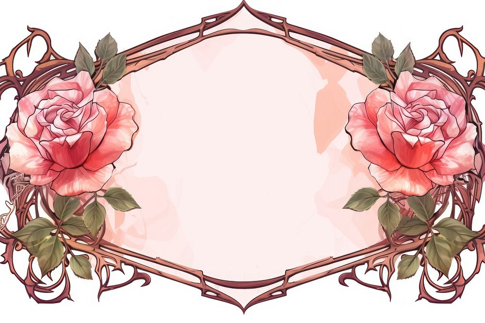 Rose frame flower plant accessories.