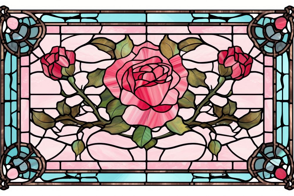 Rose frame art flower plant.