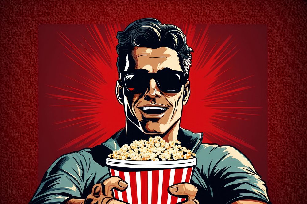Popcorn sunglasses adult movie.