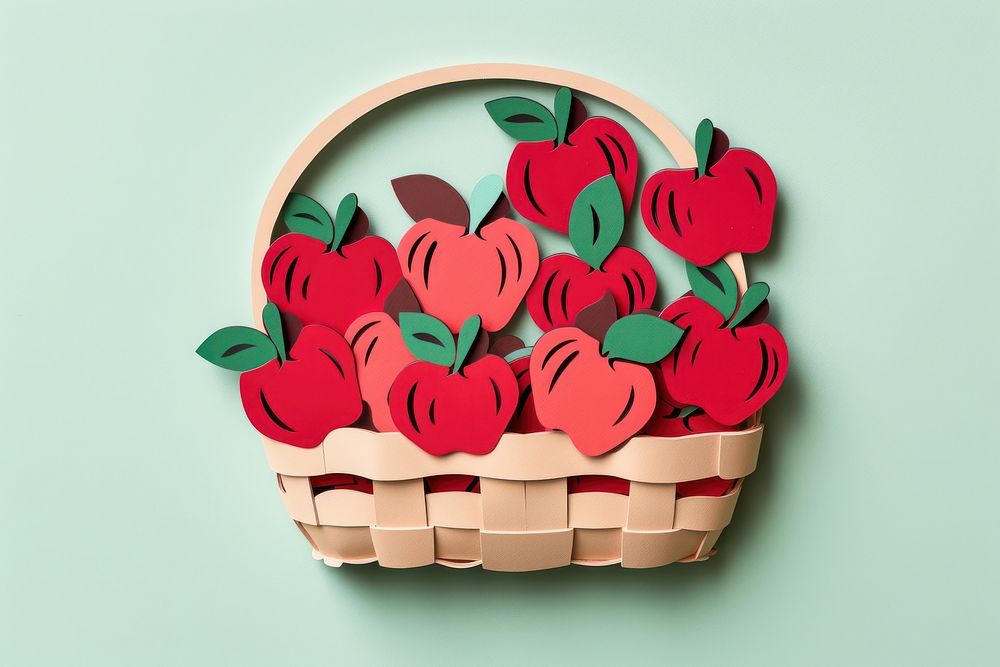 Apples in basket plant art celebration.