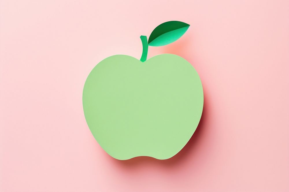 Green apple symbol plant leaf.