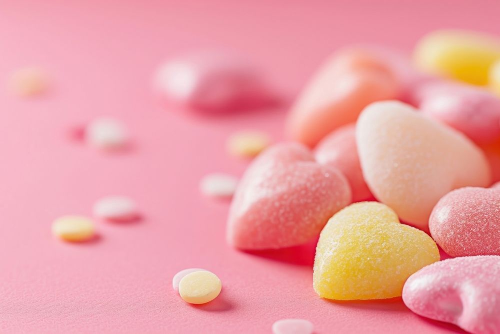 Valentine candy food confectionery pill.