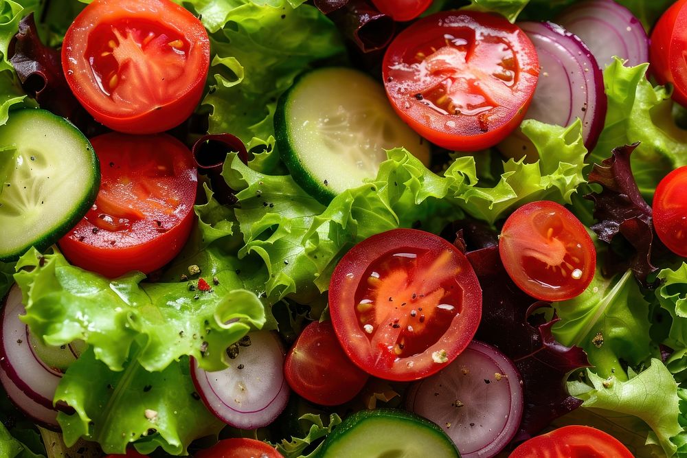 Healthy vegan salad food backgrounds vegetable.