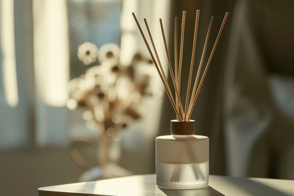 Reed diffuser chopsticks container lighting.