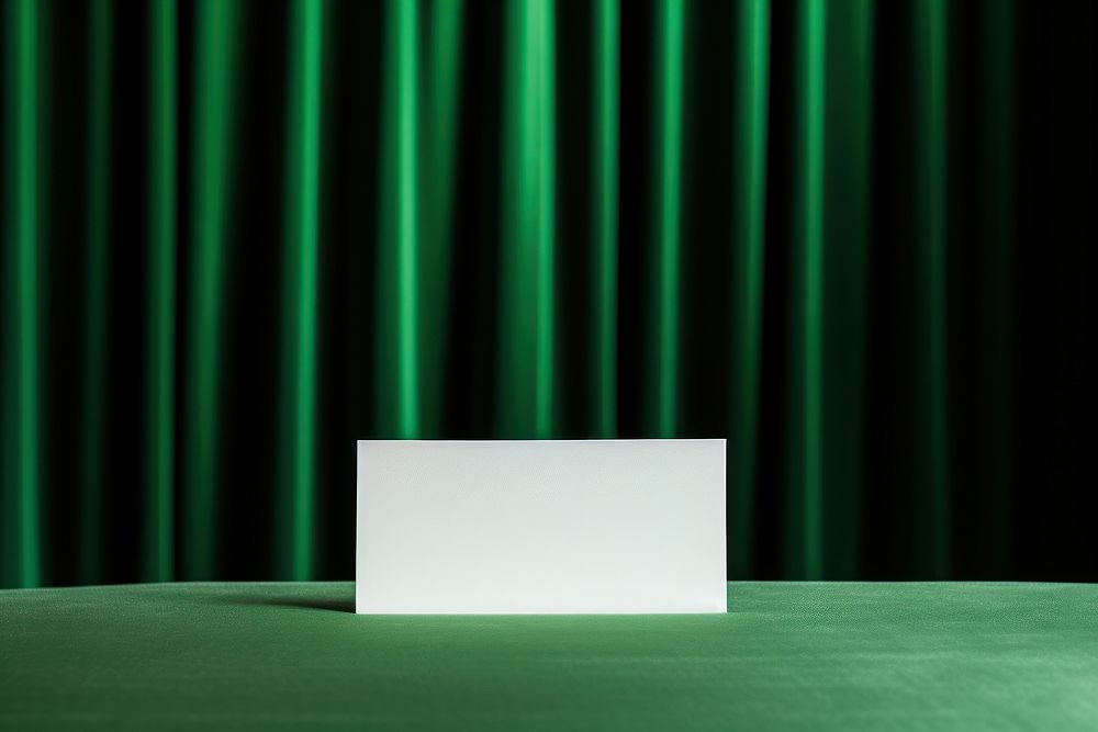 Business card green lighting curtain.
