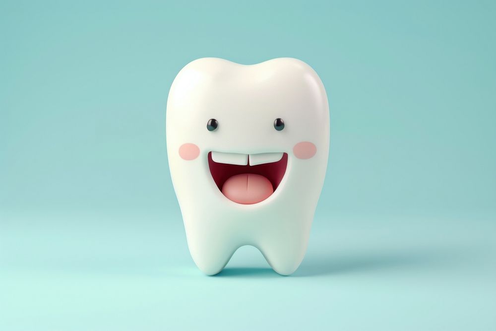 Dentist teeth blue representation.