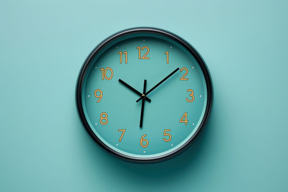 Clock turquoise deadline accuracy.