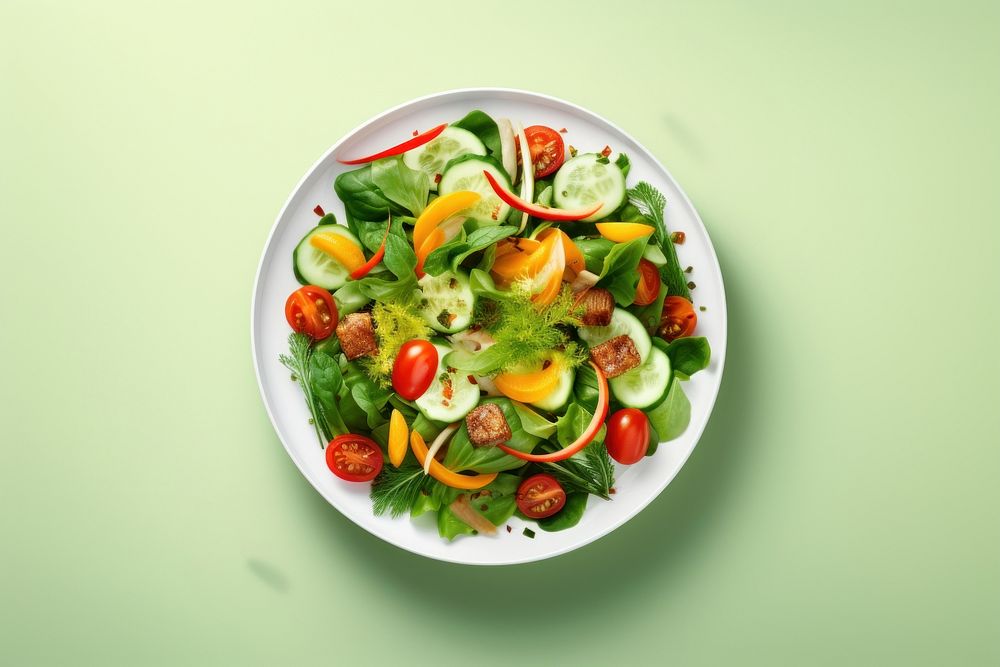 Salad plate food meal.