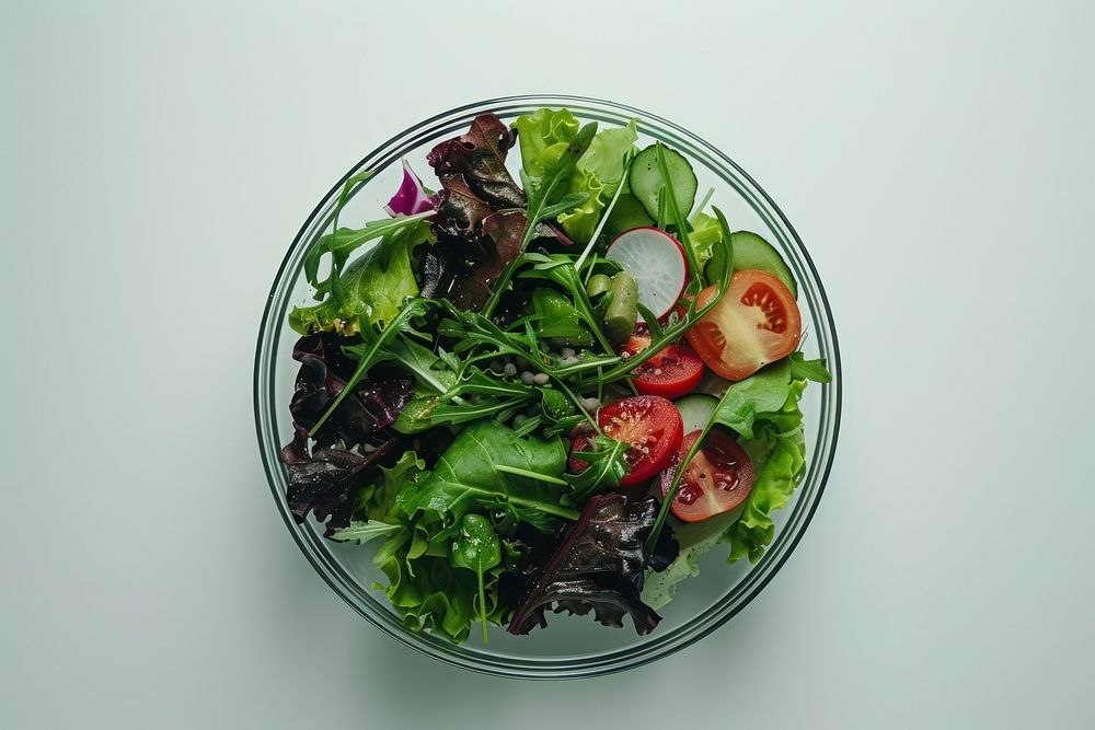 Healthy vegan salad bowl vegetable plant food.